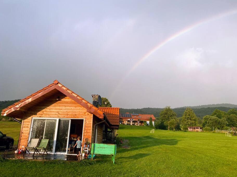 Polanka Beskid Niski Cute Cabin With Spectacular Views Hanczowa Exteriör bild