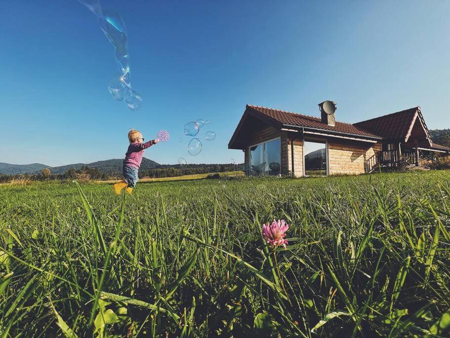 Polanka Beskid Niski Cute Cabin With Spectacular Views Hanczowa Exteriör bild