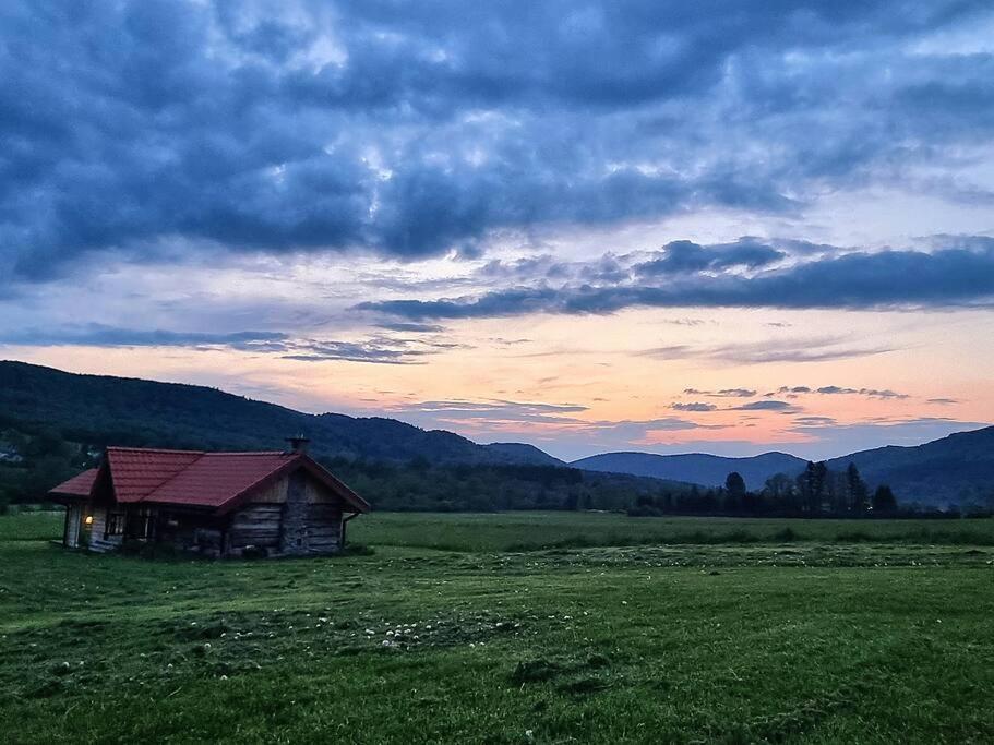 Polanka Beskid Niski Cute Cabin With Spectacular Views Hanczowa Exteriör bild
