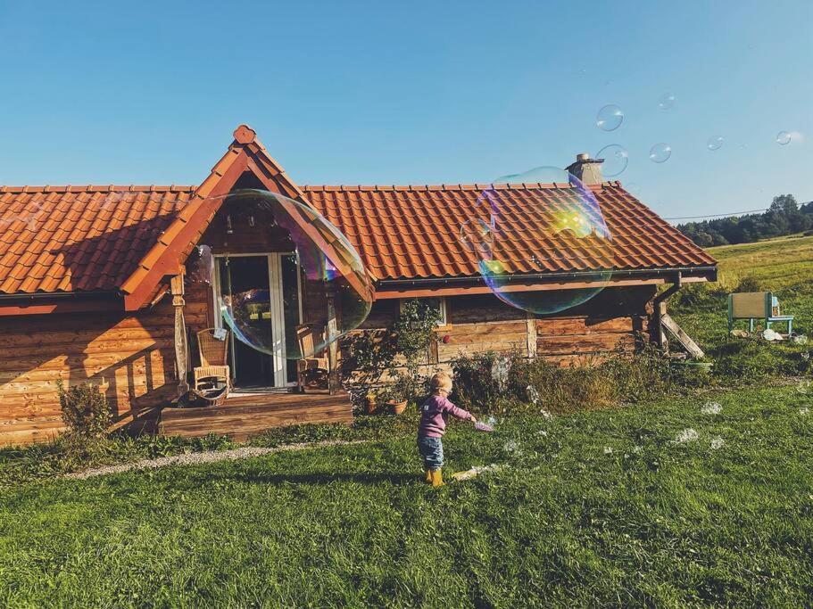 Polanka Beskid Niski Cute Cabin With Spectacular Views Hanczowa Exteriör bild