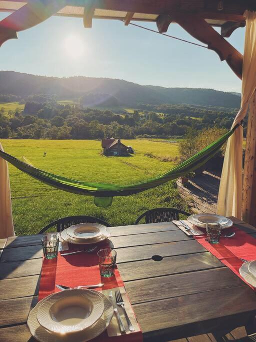 Polanka Beskid Niski Cute Cabin With Spectacular Views Hanczowa Exteriör bild
